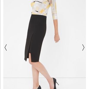 WHBM HIGH-SLIT PENCIL SKIRT